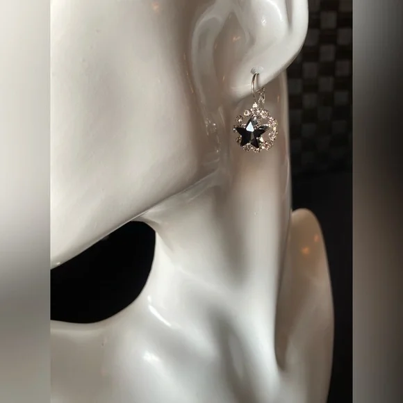 Elle Crystal Black Star Earrings - Picture 3 of 6